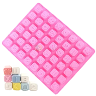 48 Cavity English Alphabets A-Z Letters, Numbers and Sign Characters Blocks abcd Square Shape Silicone Chocolate, Hard Candy SMS DIY Mould 48 Cavity English Alphabets A-Z Letters, Numbers and Sign Characters Blocks abcd Square Shape Silicone Chocolate, Hard Candy SMS DIY Mould