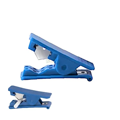 1 PC Blue Plastic With Steel Blade Ultimates Mini Dowel Cutter, Pneumatic Air Tubing Hose Tube Cutter, for Nylon PVC PU PTFE Plastic Tube, Leather Cutter Cake Accessories