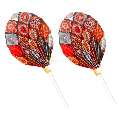 2PC Colourful Printed Paper Palm Leaf Cake Topper Spear Shaped Leaves Cupcake Insert, Birthdays, Engagement Wedding Anniversary Theme Cake Accessories DIY Cake Decorations, Project, Crafts Home Decor