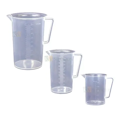 1 PC  Transparent Professional Plastic Measuring Mug in different Sizes (2000ML, 1000ML,500ML) 2, 1, half Litres for Kitchen Cooking Baking &amp; Measures Solids and Liquids, Grams, Litre, Tumbler Mug