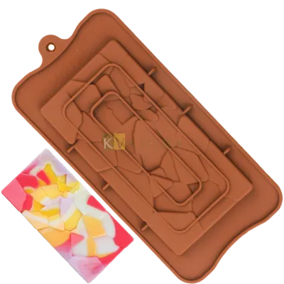 Designer Brick Crushing Stone Bar Break Apart Cadbury chocolate Mould, Sugar-craft, Chocolate, Cake Decoration, Candy, Jelly, Gummy, Fondant, Baking DIY Silicon Mould