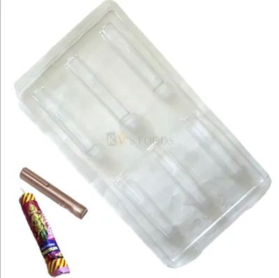 6 Cavity Diwali Pataka Firecracker Big Laxmi Bombs PVC Chocolate Mould, Diwali Firecracker Chocolate Mould Garnishing DIY Food Decor