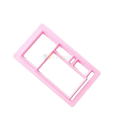 1 PC Light Pink Rectangle Shape Fondant Quilt Mold Embosser Cake Edges Stamps Impression, Border Cakes Fondant Mould Tools DIY Birthday Wedding Anniversary Baby Shower Cakes Decorating