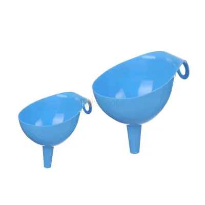 2 PCS Pastel Blue Big and Small Funnel Set Used for Solid and Liquid Pouring Purpose, Oils, Vinegar, Drinks, Sauces, Spice, Salts, Herbs transferred in Bottle easily, Kitchen Tools Cake Accessories