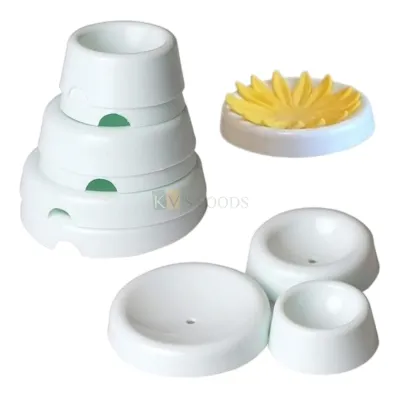 6 PCS White Different Sizes Flower Forming Cups Fondant Tools, Ideal for Drying Gum Paste, Fondant and royal icing  leaves, Button Shaped Holder, Wedding Anniversary DIY Cakes Cupcake Decorations