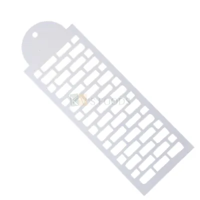 1PC Rectangle Geometrical Bricks Wall Designs Cake Decorating Stencil Pattern Template Engagement, Wedding Cake Decoration, Anniversary Cakes, Side/Top Cake Designing Mesh Tool DIY Lace Border