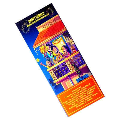 5PC Set of Multipurpose Happy Diwali Slider Box, Cracker Chocolates, Sweets, Pacakging DIY Gift box