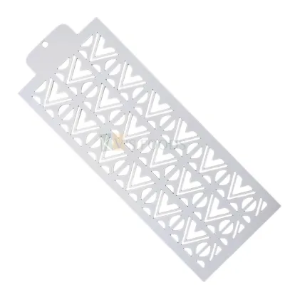 1PC Geometrical Triangle Square Designs Cake Decorating Stencil Pattern Template Engagement, Wedding Cake Decoration, Anniversary Cakes, Side/Top Cake Designing Mesh Tool Lace Border