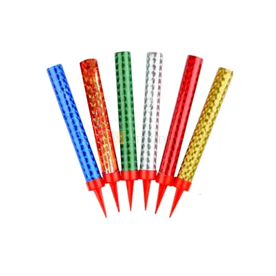 6 PCS 4.9 Inch Height Multicoloured Medium Sparkle Cake and Cupcake Candles Birthday Party Candle Wedding Anniversary, Function Occassion Celebrations Cake Candle DIY Cake Decorations