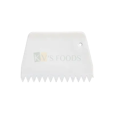 1 Pc Hard Plastic Scraper with sawtooth Cutter Cake Tools, Cake Scraper, Shaping, Smoothing Cakes, Decorating Comb, Zig-zag Design Edge DIY Birthday Wedding Cake Decorations