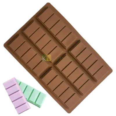 6 Cavity Big Bar Contains 5 Rectangle block Break Apart Choco (Total 30 Break aparts) Silicone Chocolate, Jelly, Hard Candy, Small Soap Artisan DIY Mould