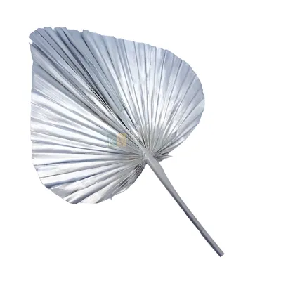 1PC Big Silver Dried Palm Leaf Cake Topper Spear Shaped Leaf Cake Insert, Birthdays, Engagement Wedding Anniversary Theme Cake Accessories, DIY Cake Decorations, Project, Crafts, Home Party Decor
