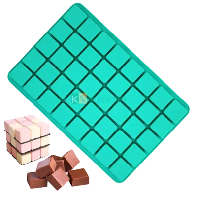 40 Cavity Square Silicone Chocolate, Candy, truffle, Ice Cube Tray, Grid ,Hard Candy, Pralines Gummy Jelly DIY Mould