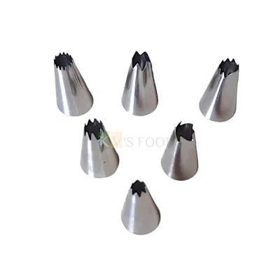 6 PCS 6in1 Stainless Steel Flower Nozzles Set, Icing Piping  Nozzles, Baking Tool DIY Cake Decorating Cream Nozzles, Tip for Frosting Whipping, Butter Cream Cupcakes, Desserts, Cookies, Cakes