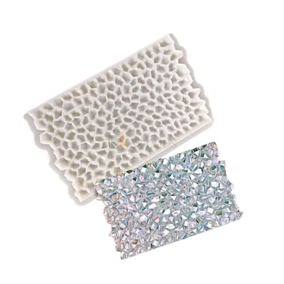 1 PC White Silicone Sequence Fondant Moulds Wedding Anniversary Cakes, Baby Shower Happy Birthday Theme, World cup Theme Cakes Flexible Diamond Lace Moulds, DIY Cake Decorations, Onley Impression Mat