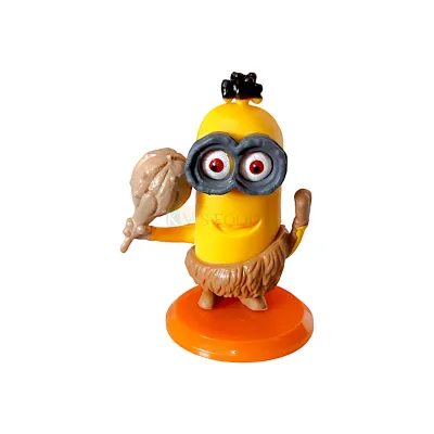 1PC Yellow Standing Miniature Minions Cro-Minion Toy Action Figure Cartoon Anime Cake Topper Figurine, Statue Kids Happy Birthday Theme, Cartoon Characters, DIY Cake Decorations