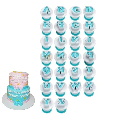 26 PCS Green Big Uppercase A to Z Capital Letters Alphabets Cookies Cutter Set Fondant Cakes Moulds, Embossing Presses Impression Chocolates Biscuits Birthday Party Wedding Anniversary Cakes Cupcakes