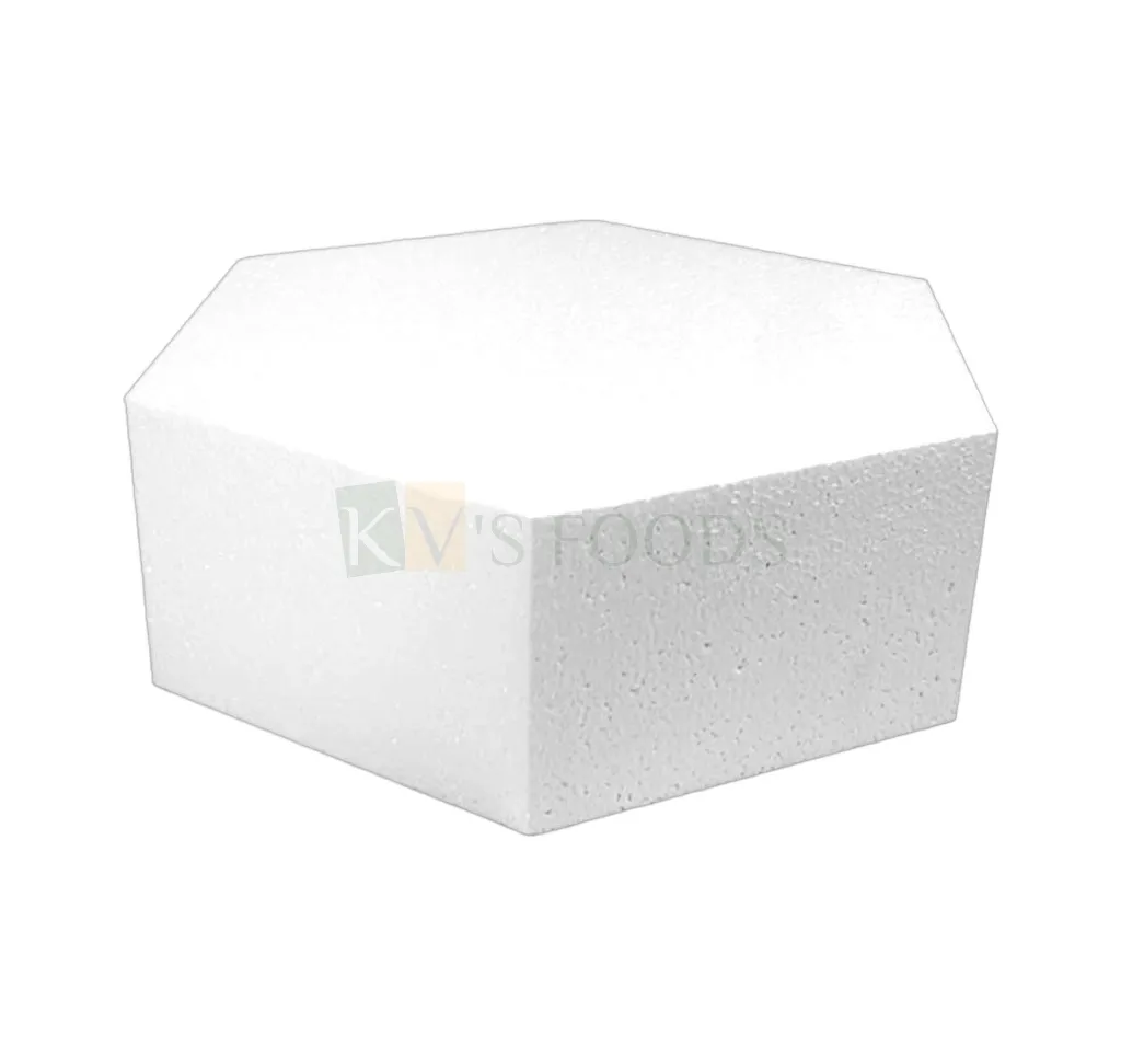 Styrofoam Hexagon Cake Dummy for wedding Cakes (12x4), Fake Cake Structure