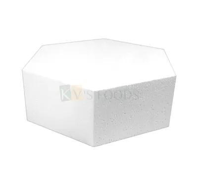 Styrofoam Hexagon Cake Dummy for wedding Cakes (12x4), Fake Cake Structure