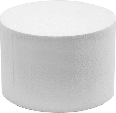 Styrofoam Round Cake Dummy, 6X4 Inch, Fake Cake Structure, Practice Dummy Cake, Non-Edible Display Cake