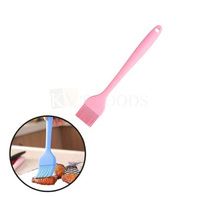 1 PC Small Oil &amp; Pastry Brush - 8.3 Inch Full Silicone Heat Resistance, Baking, Grilling, Buttering Tandoor, Glazing BBQ, Basting Oil Brush for Cooking, Non-Stick, Durable Kitchen Tool