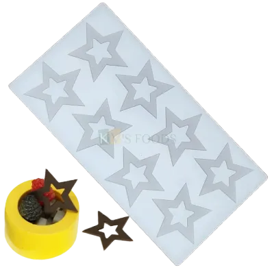 8 Cavity Silicon mini Stars edge ring , Sugar-craft, Cake Dessert Insert,  Chocolate, Ice Cream Garnishing Cake Decoration, Candy, Fondant, DIY Silicon Mould