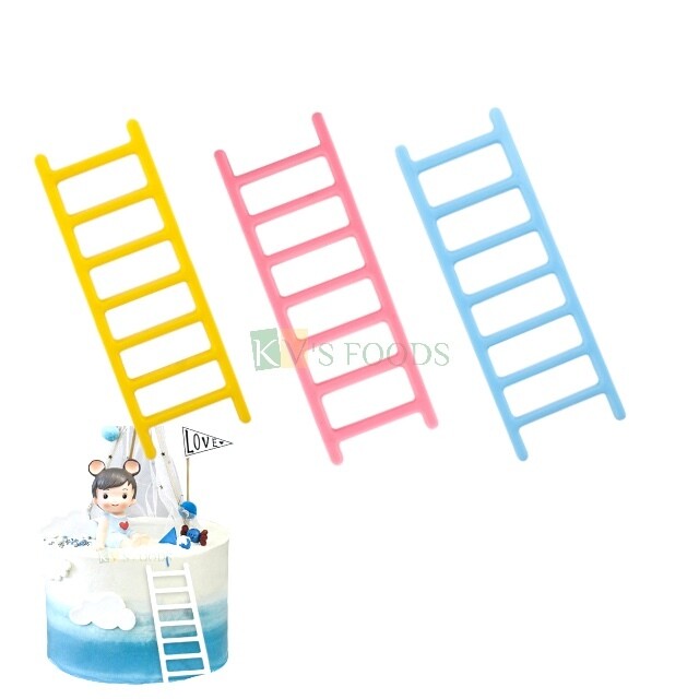 1 PC Plastic Ladder, Steps, Stair, Sidi Miniature Toy - Cake Decoration Topper, Half Way to One Birthday Theme Cake, Teddy Cake, Doll House, Table top Decor Product