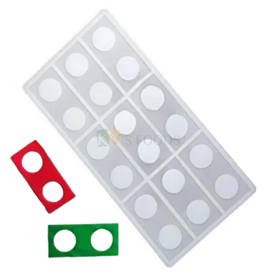 1 PC White Transparent 9 Cavity Hollow Rectangle inside Circle Shape Silicon Chocolate Garnishing Sheet Mould, Sugar-craft, Cake Dessert Insert, Ice Cream Cake Decoration Candy, Fondant DIY Food Decor