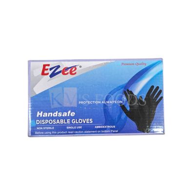 100 PCS Black Medium Food Grade Gloves Height ~9 Inch Gloves Food Service Food Handling Handgloves Powder Free (Approx. 100 gloves per Box)  Multi Purpose Superior Durability Kitchen Home Gloves
