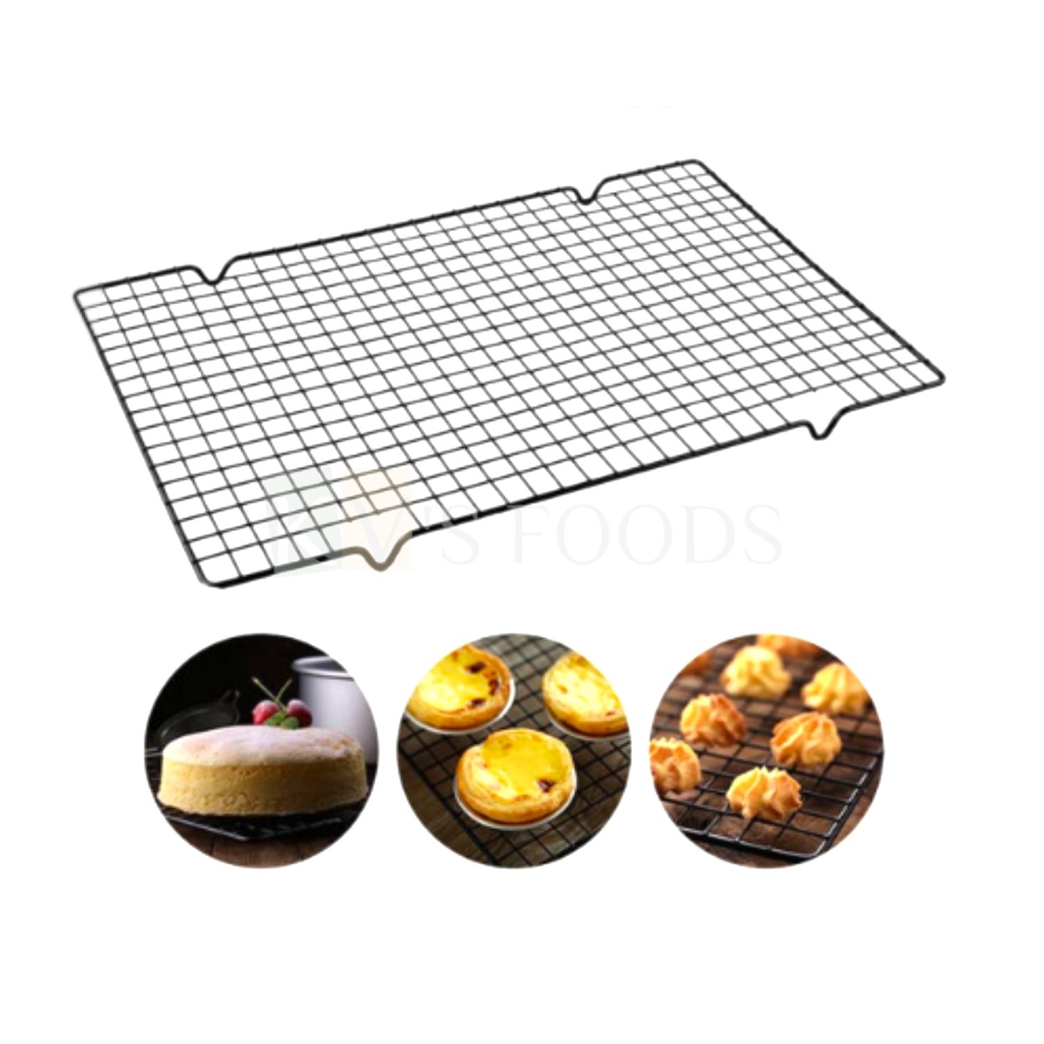 1PC Rectangle Size 15.7x9.8x0.5 Inch, Nonstick Wire Cookies Cake Cooling Rack for Baking, Removable Oven Tray, Safe Toast Grill For Oven Roasting, Cooking Grilling BBQ Oil Drain Rack Kitchen Tool