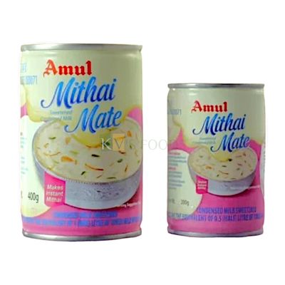 400 Grams, 200 Grams Amul Mithai Mate Tin, Container, Sweetened Condensed Milk, For Making Sweets like Rabdi, Basundi, Ice-cream, Desserts, Kulfi, Kheer, Rasamalai, Chocolates, Cakes, Baked Products