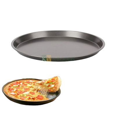 1 PC Black Colour, Base Diameter 9.2 Inch Big Non-stick Pizza Plate Pan, For Oven Baking, Deep Dish Pie Tray Bakeware Round Mould for Cookie Bread Pancake Sheet, Home Kitchen Cooking Pattern Tools
