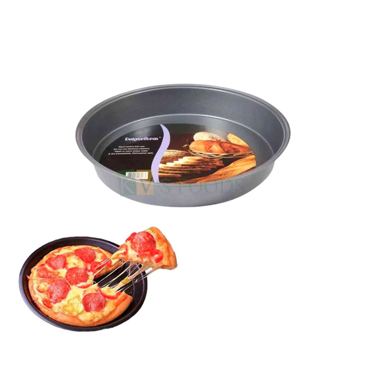 1 PC Black Colour, Base Diameter 5.5 Inch Small Non-stick Pizza Plate Pan, For Oven Baking, Deep Dish Pie Tray Bakeware Round Mould for Cookie Bread Pancake Sheet, Home Kitchen Cooking Pattern Tools