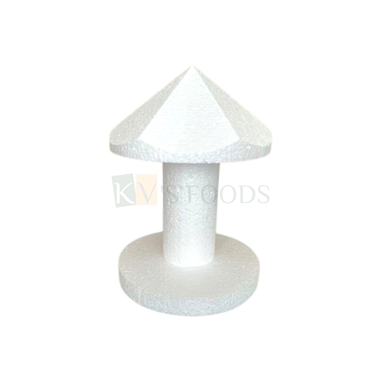 1PC White Styrofoam Carousel Cake Dummy, Size 6 X 6 X 8 Inch, Fake Cake Structure, Practice Dummy Cake, Non-Edible Display Cake, Carnival Theme, Birthday Cakes