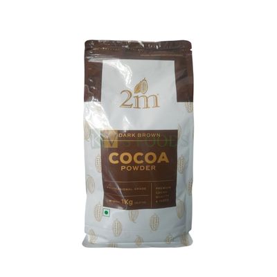 1 Kg 2m Cocoa Powder Dark Brown, Ideal for Baking Homemade Chocolates, Cakes, Mousse, Macrons, Muffins, Brownies, Cookies, Cupcakes, Pastry, Doughnuts, Ice cream, Kulfi and Desserts