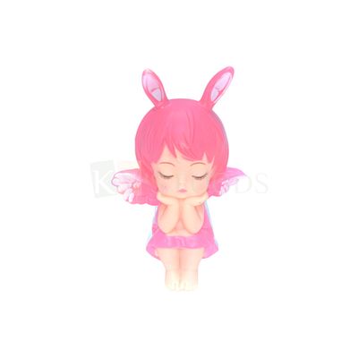 1PC Pink Sitting Cute Sleeping Fairy Doll Snow Angel Cake Topper, Baby Girl, Princess, Daughters, Birthday Theme, Figurine, Winged Statue, DIY Baby Shower Cake Decorations