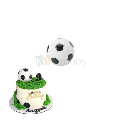 1 PC White Round Football Cake Topper, Sports, Football Theme, Kids, Girls, Boys, Mens, Womens, Football Players, Birthday Party Cake Inserts, DIY Cake Decorations