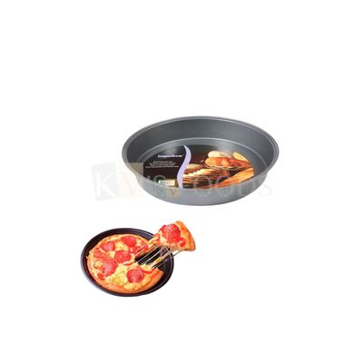 1 PC Black Colour, Base Diameter 5.1 Inch Small Non-stick Pizza Plate Pan, For Oven Baking, Deep Dish Pie Tray Bakeware Round Mould for Cookie Bread Pancake Sheet, Home Kitchen Cooking Pattern Tools