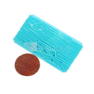 1 PC Sky Blue Wooden Texture, Tree Bark Shape Impression Cake Border Fondant Cake Mould Tools Quilt Biscuit Mold DIY Embossing Pad for Garden Home Nature Birthday Wedding Anniversary Cake Decorations