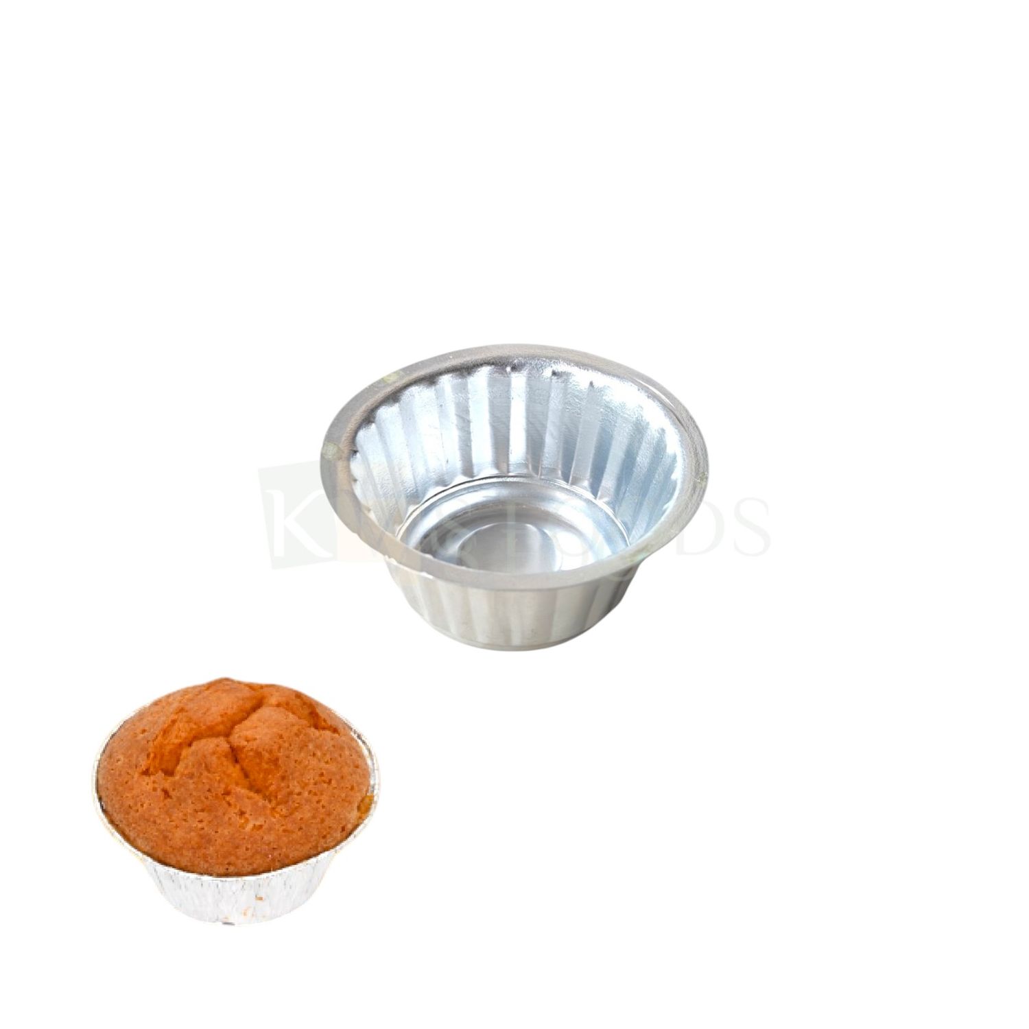 1PC Aluminium Base Diameter 2.3 Inch Baking Small Jelly Mould (Size 0), Round Cupcakes Cup Bowl Shape, Mold for Pudding, Mousse, Oven, Bakeware Mould, Egg Tart, Muffin, Brownie, Wati, Bati Cakes, Tin