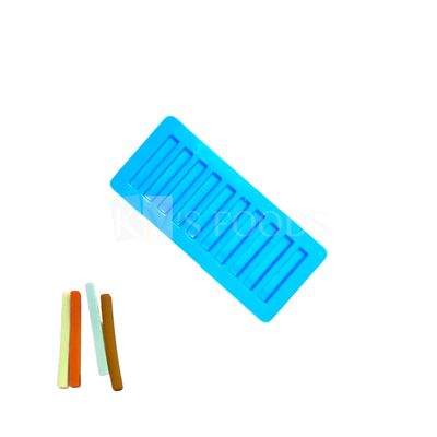 10 Cavity Small Rectangle Kitkat Chocolate Bar Silicone Mould, Jelly, Chalk Shape Candy Mould, Grid Tray, Cakes, Dessert Insert, Cupcake, Ice Cream Garnishing, Ice Cube Tray, Fondant, DIY Cake Decor