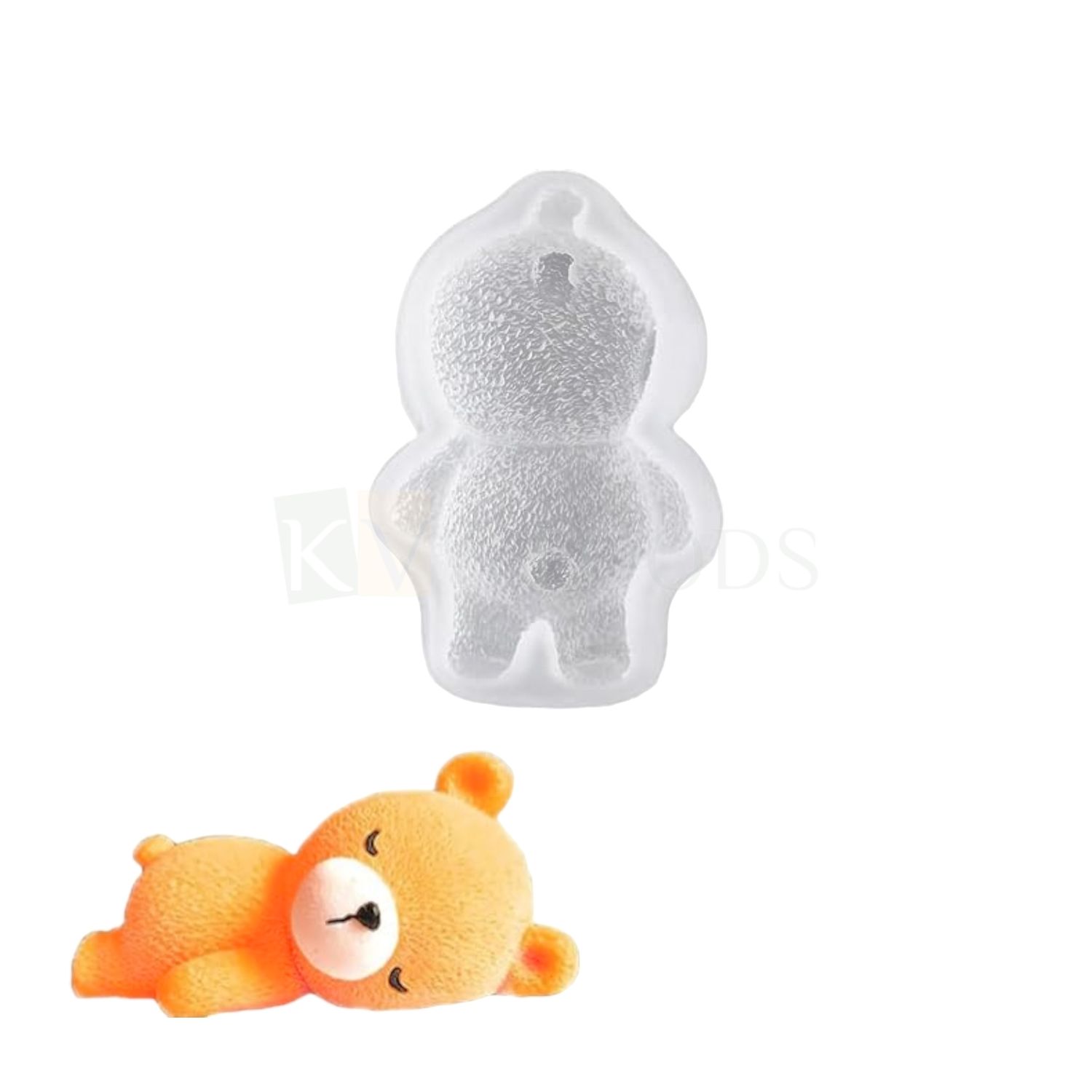 1 PC Big Silicone 3D Cute One-side Lying Teddy Bear Cake Mold, Baby Shower, Jungle Theme, Animal Mold, DIY Fondant, Dessert Baking, Jello, Entremet Cakes Baking, DIY Cake Decorating, Soap Resin Candle