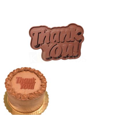 1 Cavity/Slot Thank You Letters/ Word Chocolate Silicon Mould, Thanksgiving Day, Teachers, Professor Send Off Theme, Unique Elegant Font Design Cake, Cupcake Topper, Insert, DIY Side Cake Decorations