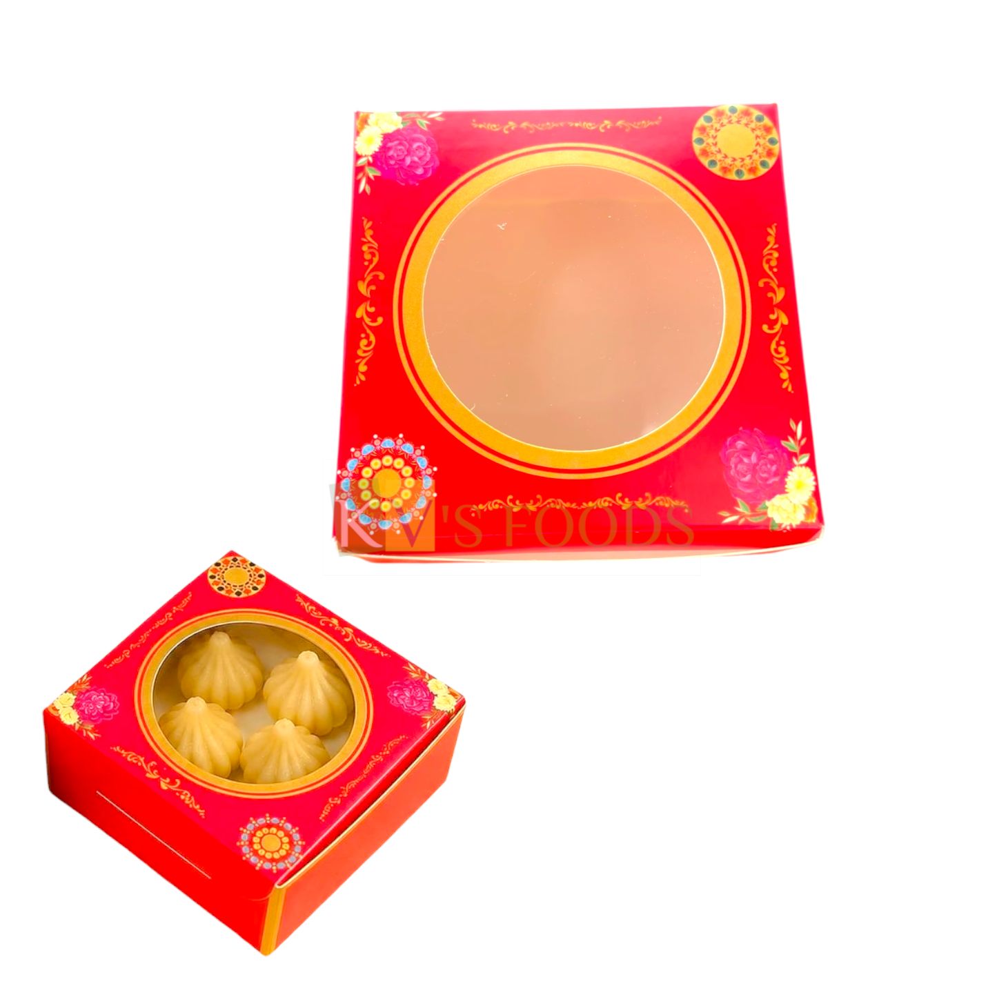 Small Kaju, Chocolate Modak and candle Box (set of 10)