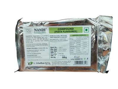 Nandi PISTA Flavoured Chocolate Compound 500gm