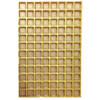 96 Cavity Chocolate Packing Tray, Golden Colour Plastic Square Mould for Sweets, Candies, Chocolate Truffles, Dry Fruits, Chocolate Ball Empty Reusable Dessert Box Insert Premium Gift Packaging Tray