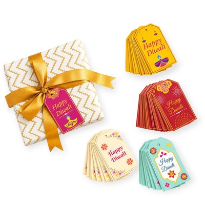 Happy Diwali Gift Tags for Gifts &amp; Hampers | Pack of 25