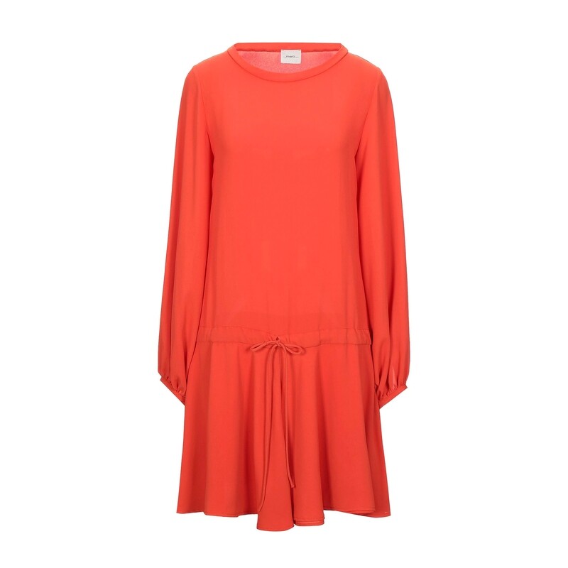 Rostorange Langärmliges Skaterkleid für Damen