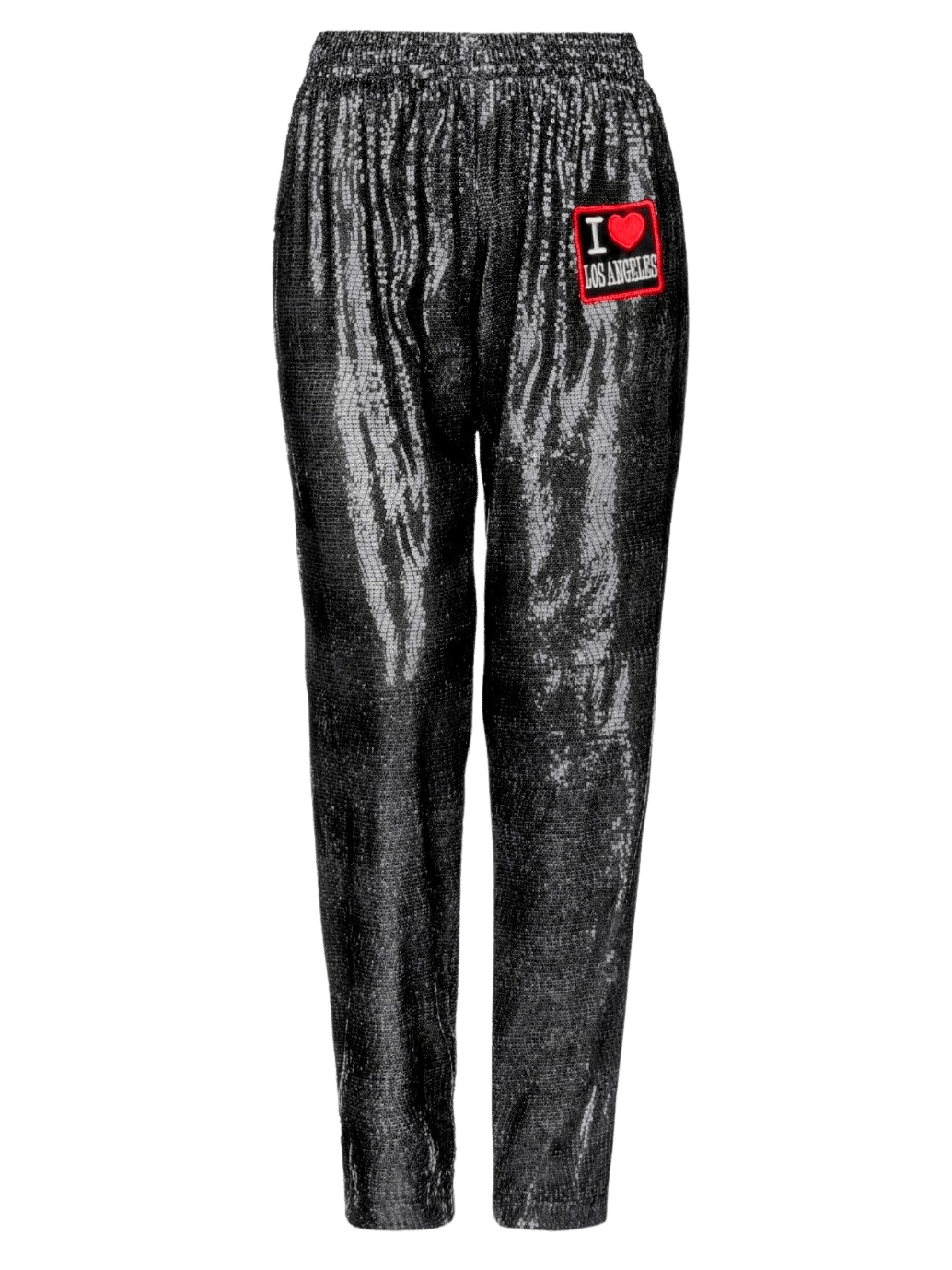 Black Sequin Jogging Pants - Woman