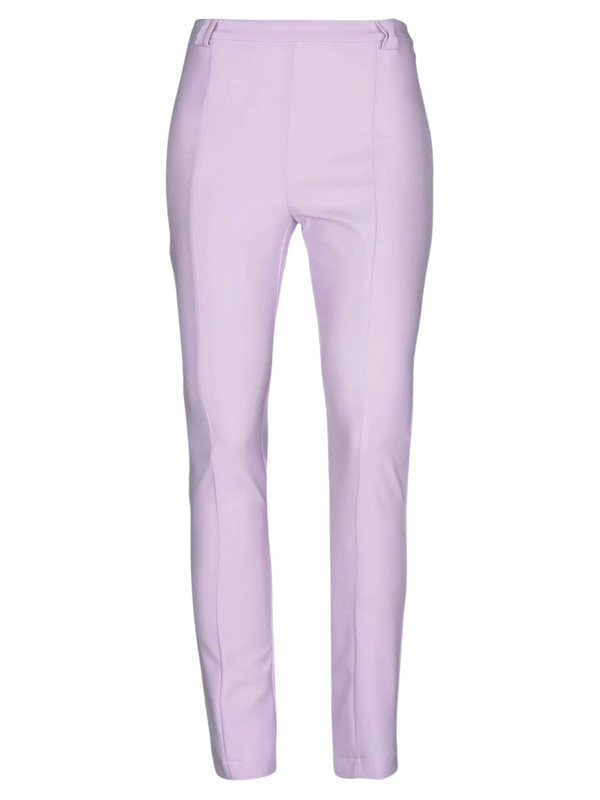 Mauve Slim-Fit Tailored Trousers for Women